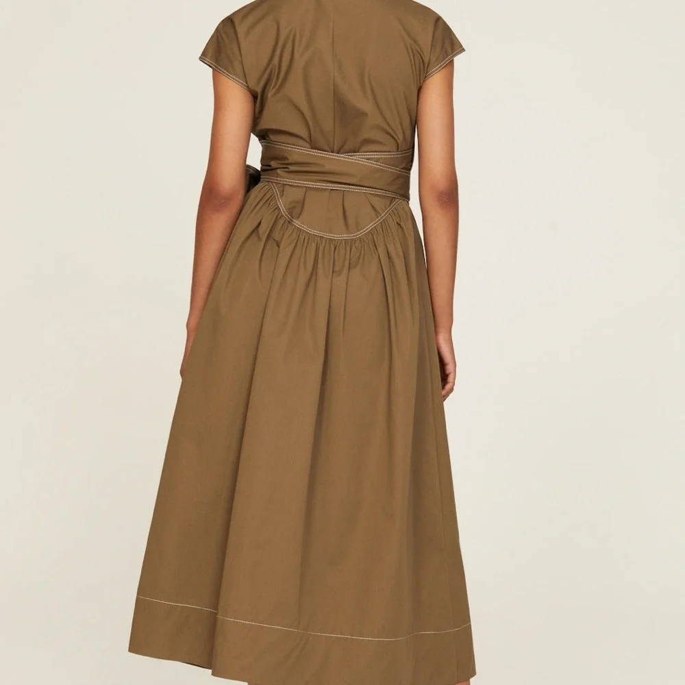 Tory Burch Poplin Wrap Dress - Picture 3 of 8